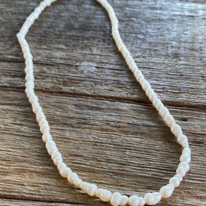 Vintage Freshwater pearl necklace. White Natural elegant  quiet luxury Fairycore